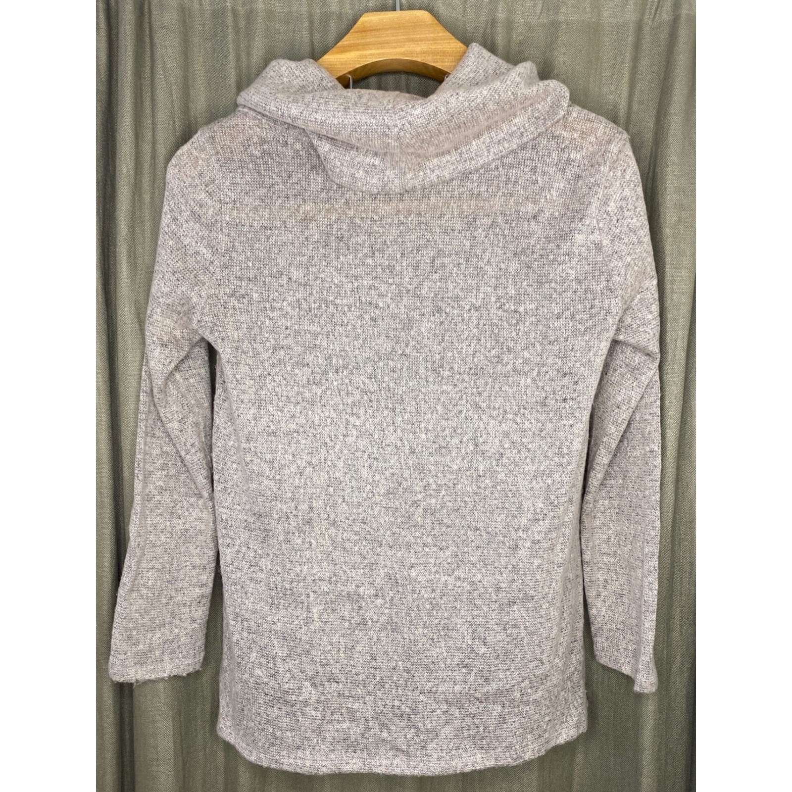 Dkny Women's Cowl Neck Sweater Marled Knit Casual Cozy Size M